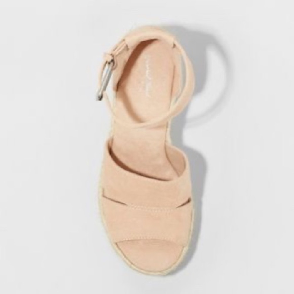 Caroline Microsuede Ankle Strap Espadrille Wedge - Picture 3 of 7
